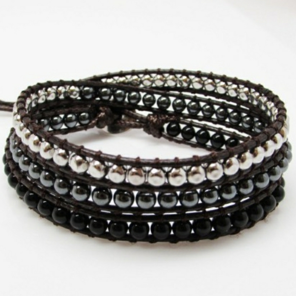 Handmade NEW Katie Soleil 3 Wrap Bracelet Hairband - Picture 2 of 3